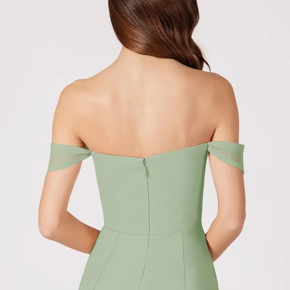 NWT | Azazie "Jordyn" Bridesmaids Dress (Dusty Sage) - Picture 4 of 12